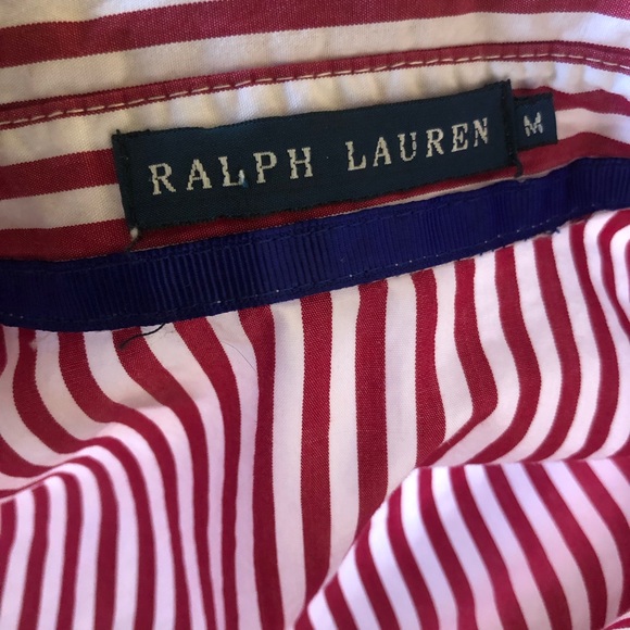 Ralph Lauren Blue Label Preppy Button Down Top with Large Crest Logo - Picture 4 of 4